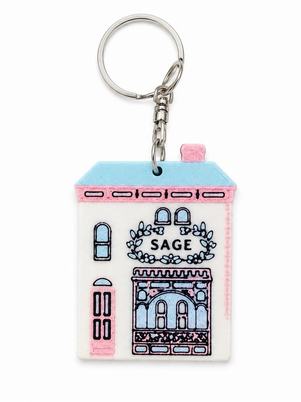 2/$25 Lenox Spice Village Inspired Sage House Keychain with Key Ring